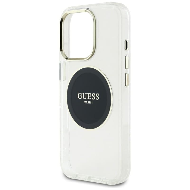 Guess IML Metal Colored Circle Classic Logo MagSafe - Case for iPhone 16 Pro Max (black) - 6