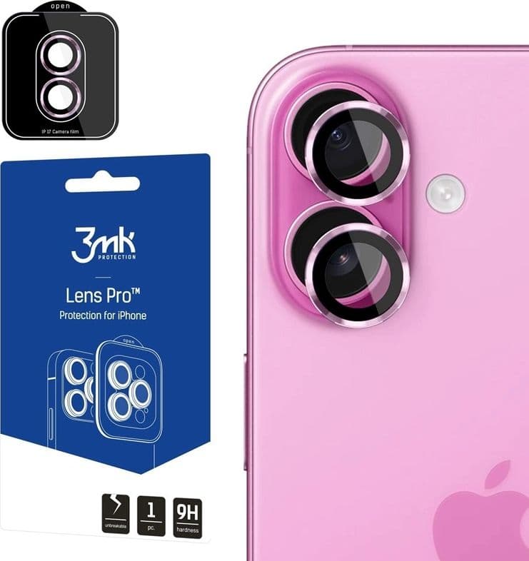 3mk Lens Protection Pro - Camera Lens Glass for iPhone 17 (Light Purple)