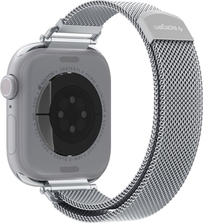 Spigen WBM4 - Stainless Steel Band for Apple Watch 40/41/42 mm (Silver) - 2