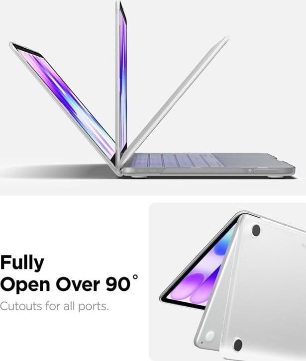 Spigen AirSkin - Custodia per MacBook Neo (Trasparente satinato) - 9