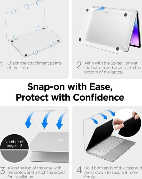 Spigen AirSkin - Custodia per MacBook Neo (Trasparente satinato) - 10