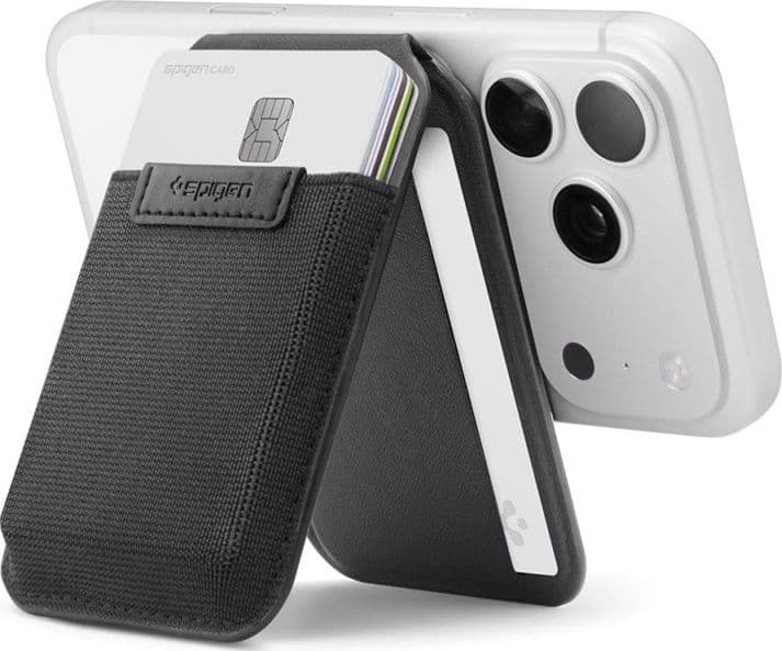 Spigen Slim Fold S314-4 MagSafe - Portafoglio magnetico con funzione di supporto (nero) - 2