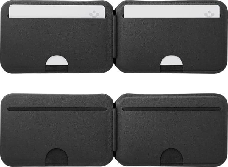 Spigen Slim Fold S314-4 MagSafe - Portafoglio magnetico con funzione di supporto (nero) - 6