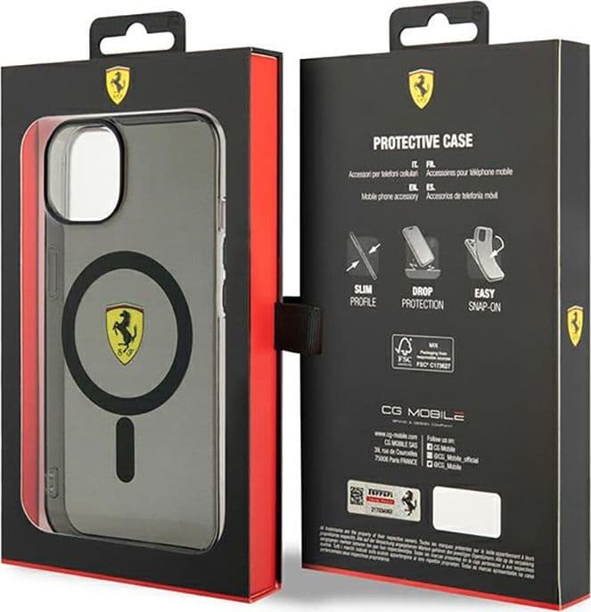 Ferrari Translucent MagSafe - Case for iPhone 14 (Black) - 8