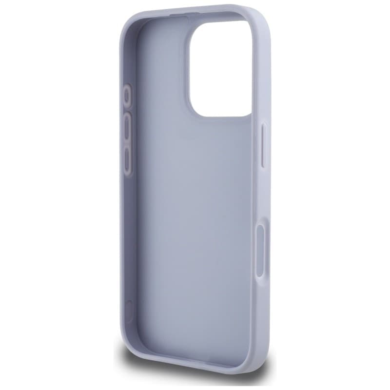Guess Hot Stamp 4G Pattern Triangle Metal Logo - Case for iPhone 16 Pro (purple) - 7