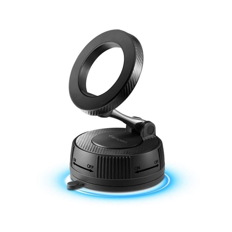 Spigen MFT36 - Supporto magnetico MagSafe per auto, da cruscotto e parabrezza (nero) - 2
