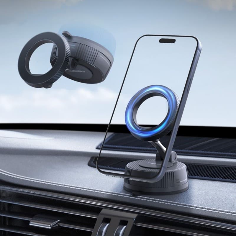 Spigen MFT36 - Supporto magnetico MagSafe per auto, da cruscotto e parabrezza (nero) - 10