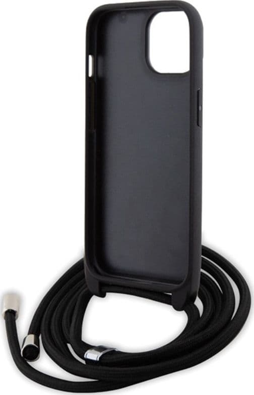 Karl Lagerfeld Crossbody Saffiano Monogram Ikonik Metal Pin - Case for iPhone 15 (Black) - 6
