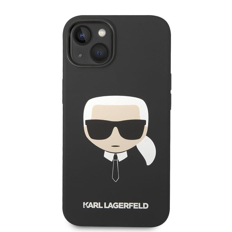 Karl Lagerfeld Silicone Ikonik Karl's Head MagSafe - Case for iPhone 14 Plus (Black) - 2