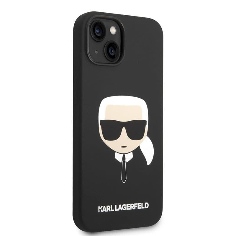 Karl Lagerfeld Silicone Ikonik Karl's Head MagSafe - Case for iPhone 14 Plus (Black) - 3