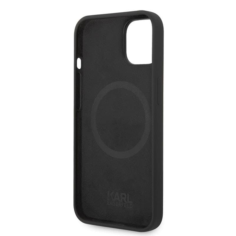 Karl Lagerfeld Silicone Ikonik Karl's Head MagSafe - Case for iPhone 14 Plus (Black) - 5