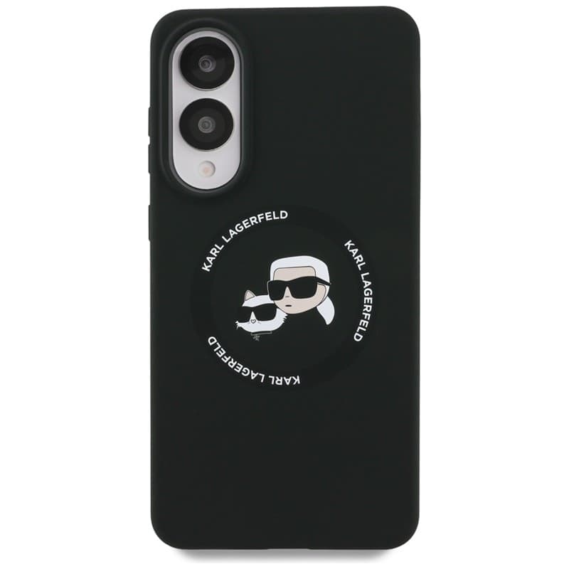 Karl Lagerfeld Silicone Double Heads And Circle MagSafe - Case for Samsung Galaxy S25 Edge (black) - 3