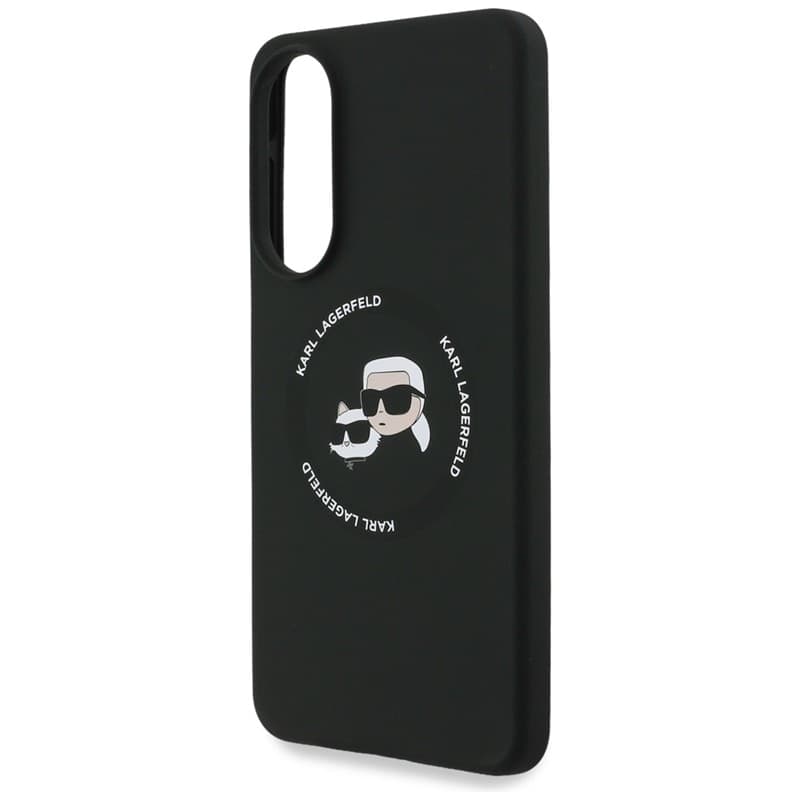 Karl Lagerfeld Silicone Double Heads And Circle MagSafe - Case for Samsung Galaxy S25 Edge (black) - 6