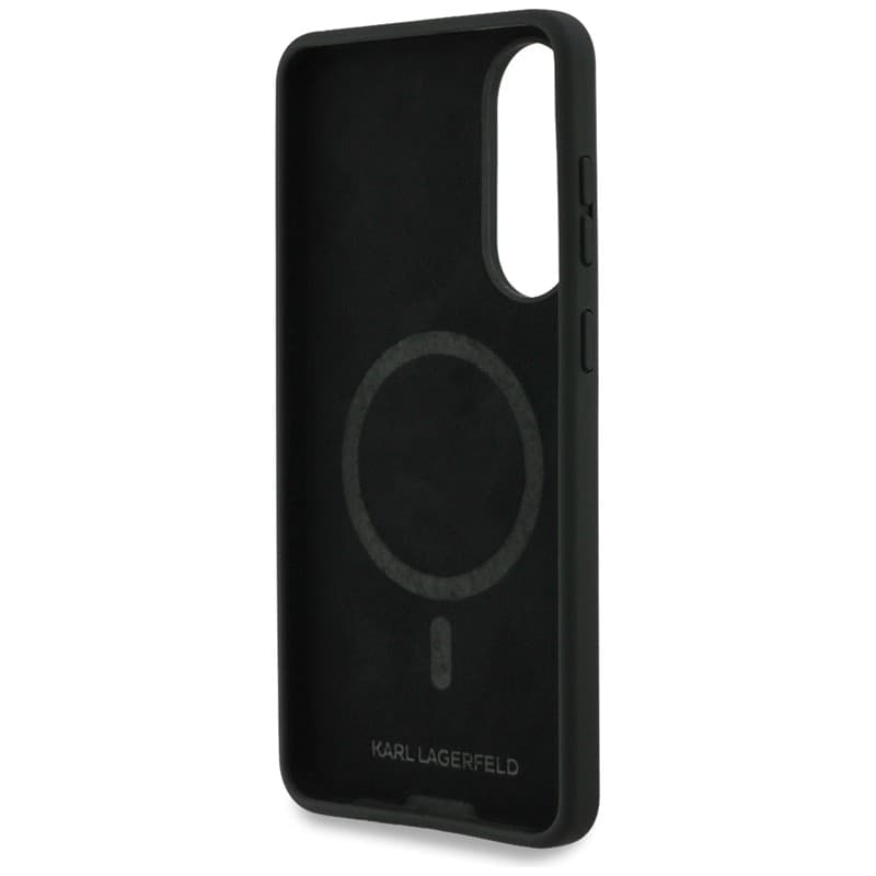 Karl Lagerfeld Silicone Double Heads And Circle MagSafe - Case for Samsung Galaxy S25 Edge (black) - 7