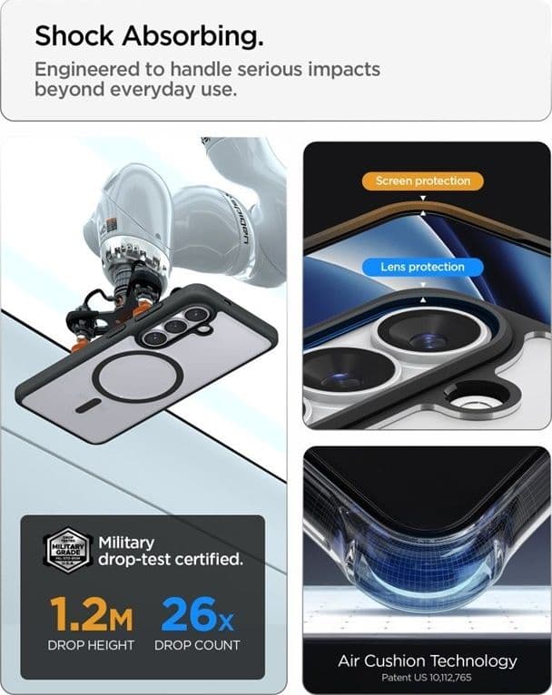 Spigen Ultra Hybrid Mag MagSafe - Custodia per Samsung Galaxy S26+ (nero opaco) - 10