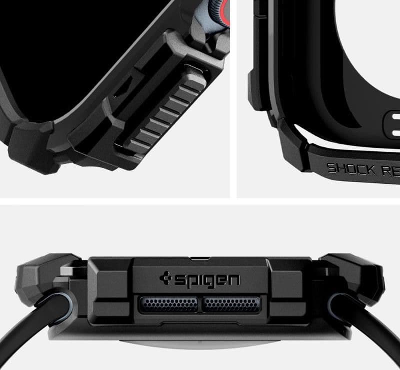 Spigen Rugged Armor - Case for Apple Watch 10 42 mm (Matte Black) - 9