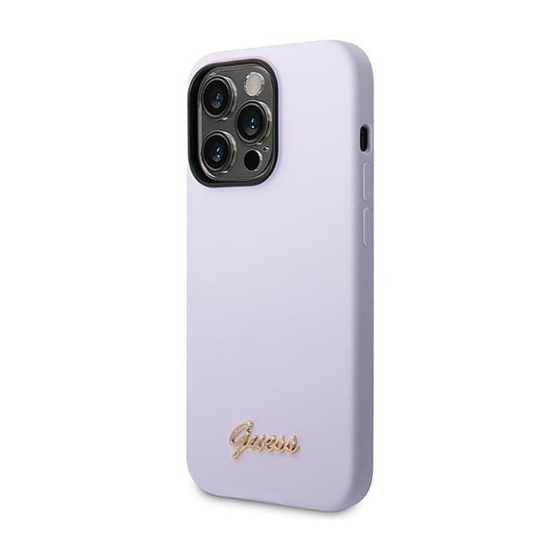 Guess Silicone Vintage - Case for iPhone 14 Pro (Purple) - 2