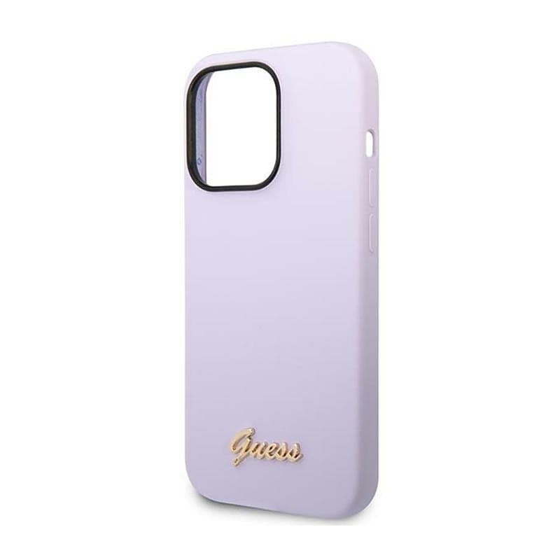 Guess Silicone Vintage - Case for iPhone 14 Pro (Purple) - 6
