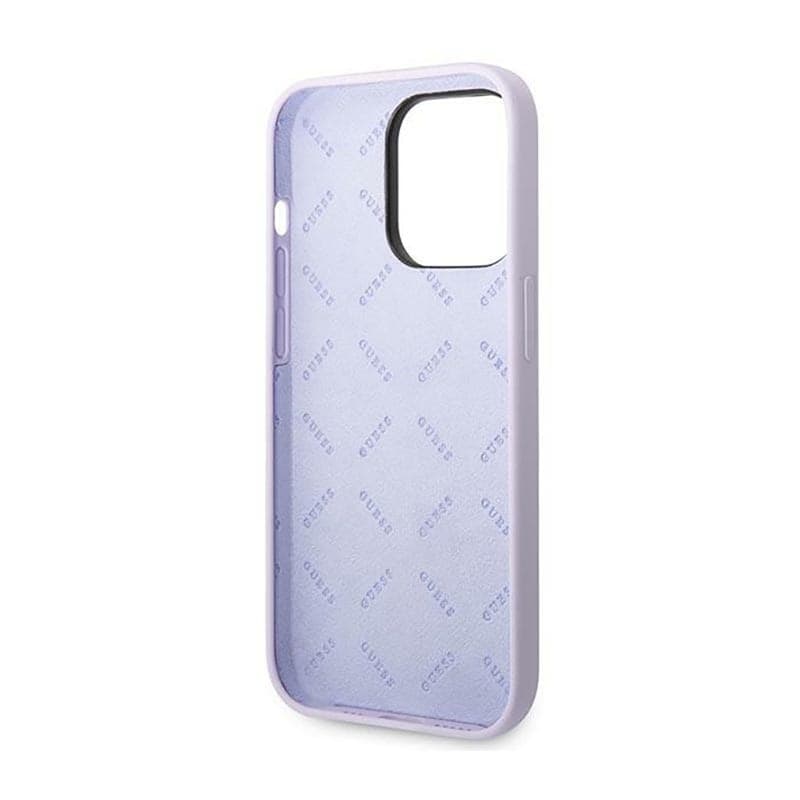 Guess Silicone Vintage - Case for iPhone 14 Pro (Purple) - 7
