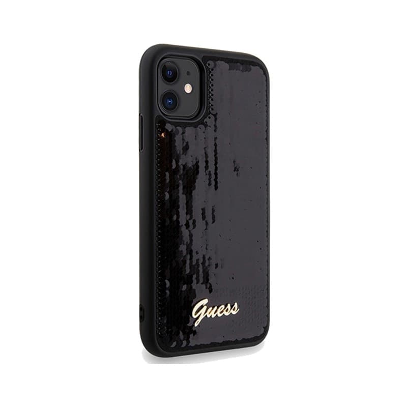 Guess Sequin Script Metal - iPhone 11 Case (Black) - 4