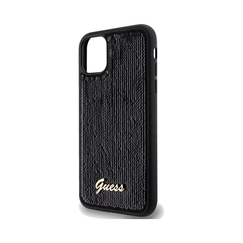 Guess Sequin Script Metal - iPhone 11 Case (Black) - 6