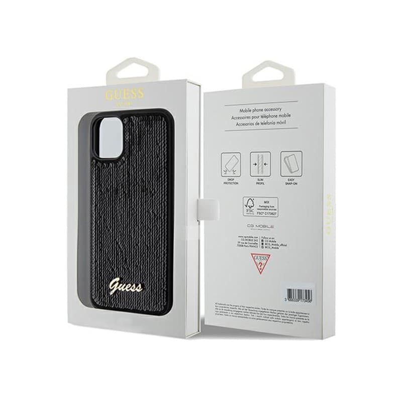 Guess Sequin Script Metal - iPhone 11 Case (Black) - 8
