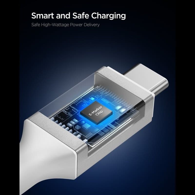 Spigen EB10020CC Essential - Cavo USB-C a USB-C PD 100W 2m (Bianco) - 2