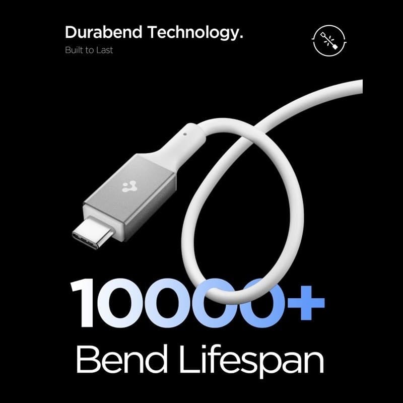 Spigen EB10020CC Essential - Cavo USB-C a USB-C PD 100W 2m (Bianco) - 5