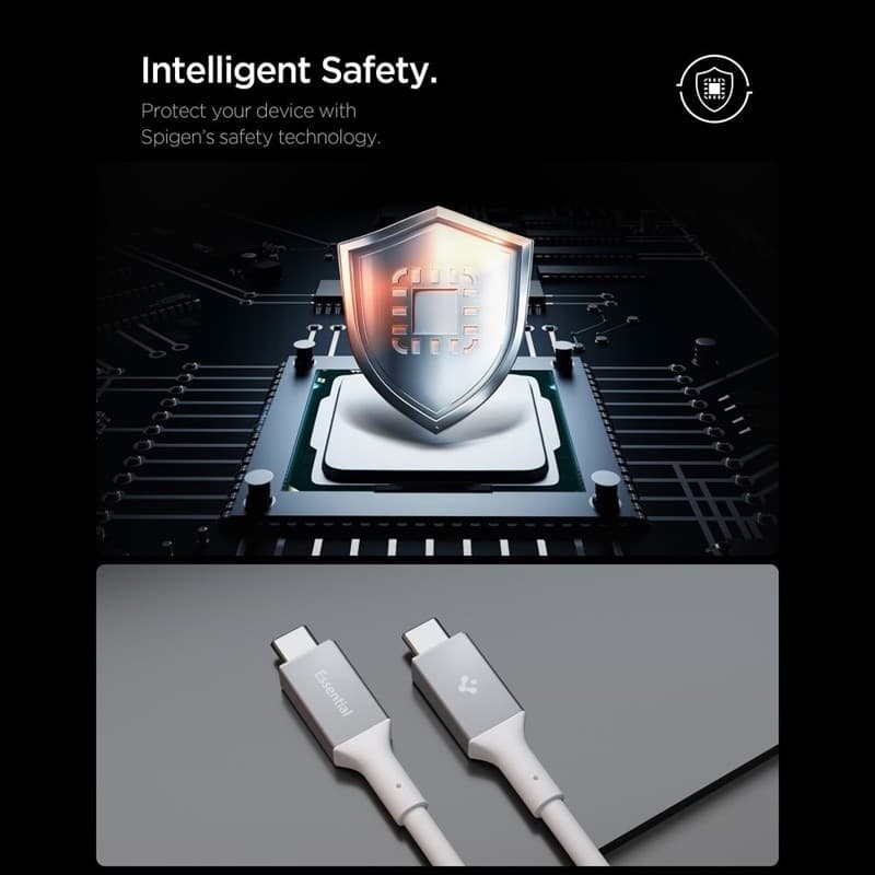 Spigen EB10020CC Essential - Cavo USB-C a USB-C PD 100W 2m (Bianco) - 6