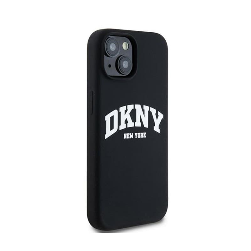 DKNY Liquid Silicone White Printed Logo MagSafe - Case for iPhone 14 / 15 / 13 (black) - 4
