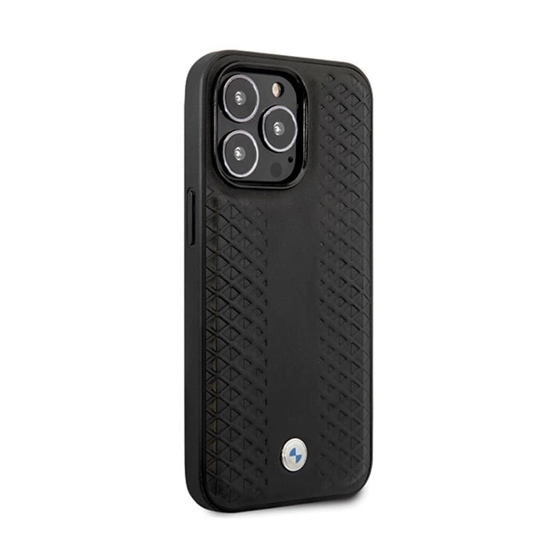 BMW Leather Diamond Pattern - Case for iPhone 14 Pro (Black) - 4
