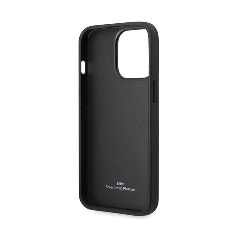 BMW Leather Diamond Pattern - Case for iPhone 14 Pro (Black) - 7
