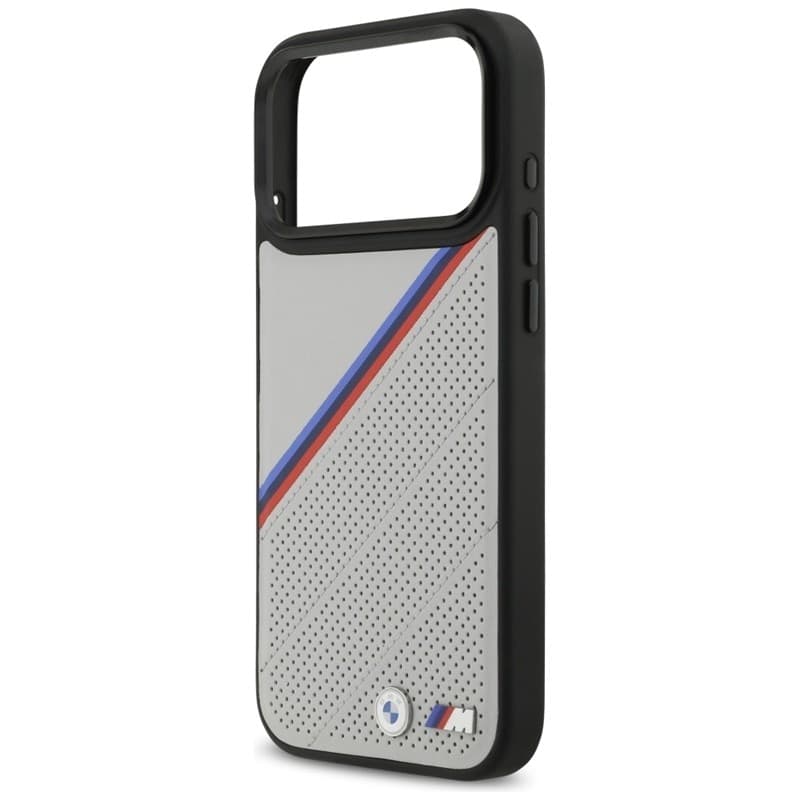 Custodia MagSafe con logo in metallo tricolore BMW M per iPhone 17 Pro Max (grigio) - 6