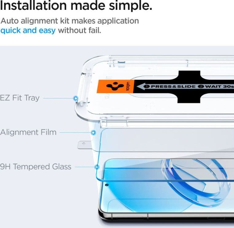 Spigen Glas.TR EZ Fit 2-Pack - Tempered Glass for Samsung Galaxy S23 2 pcs. (Transparent) - 6