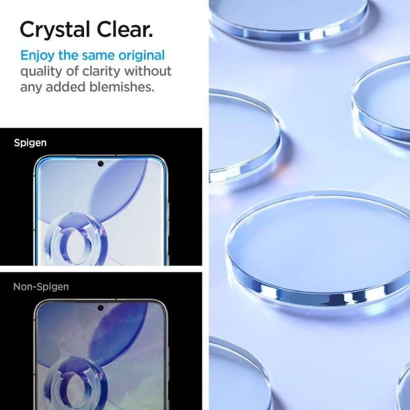 Spigen Glas.TR EZ Fit 2-Pack - Tempered Glass for Samsung Galaxy S23 2 pcs. (Transparent) - 9