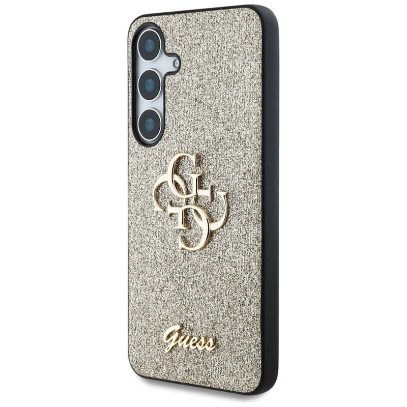 Guess Fixed Glitter Big 4G Metal Logo - Case for Samsung Galaxy S25 (gold) - 2