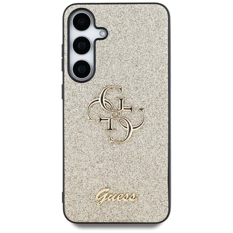 Guess Fixed Glitter Big 4G Metal Logo - Case for Samsung Galaxy S25 (gold) - 3