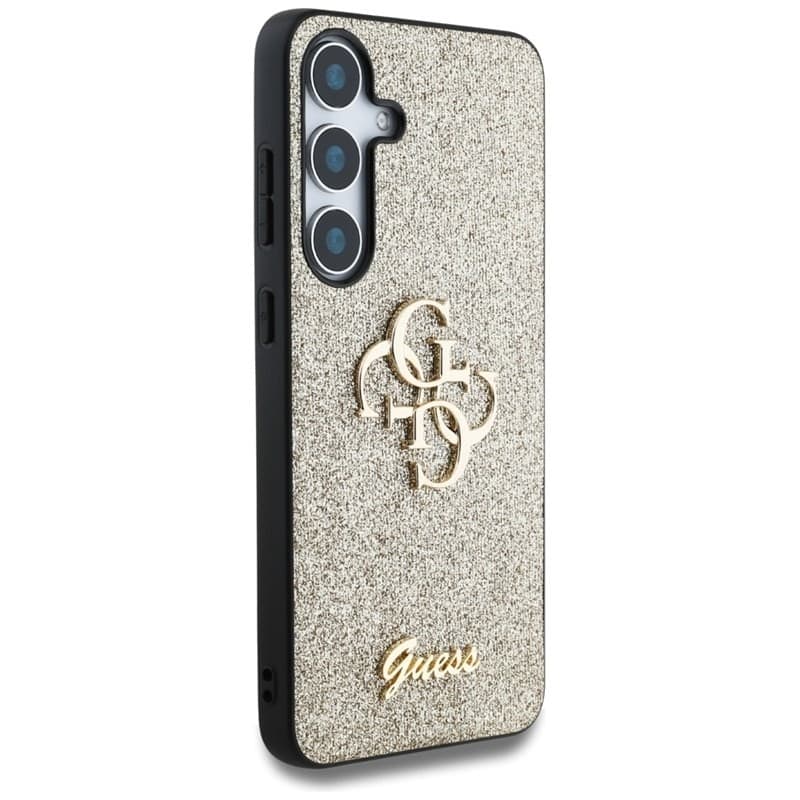 Guess Fixed Glitter Big 4G Metal Logo - Case for Samsung Galaxy S25 (gold) - 4