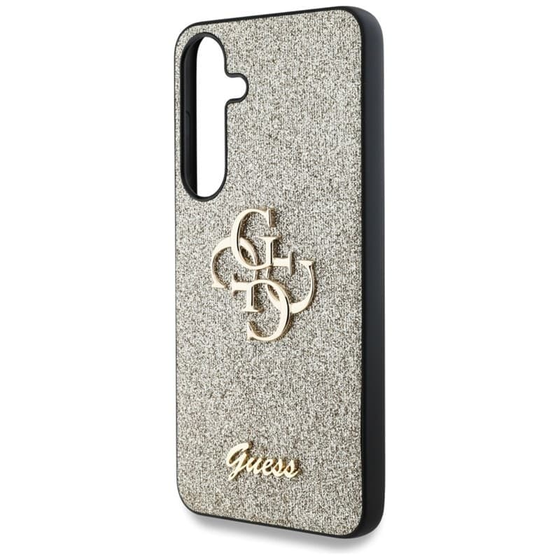 Guess Fixed Glitter Big 4G Metal Logo - Case for Samsung Galaxy S25 (gold) - 6