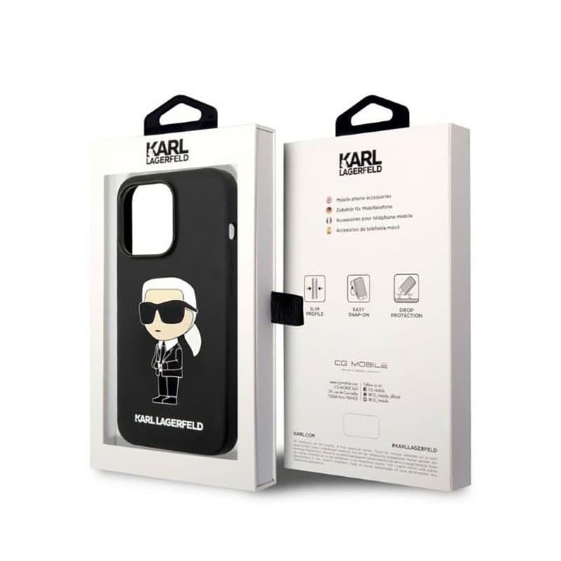 Karl Lagerfeld Silicone NFT Ikonik - Case for iPhone 14 Pro (Black) - 8
