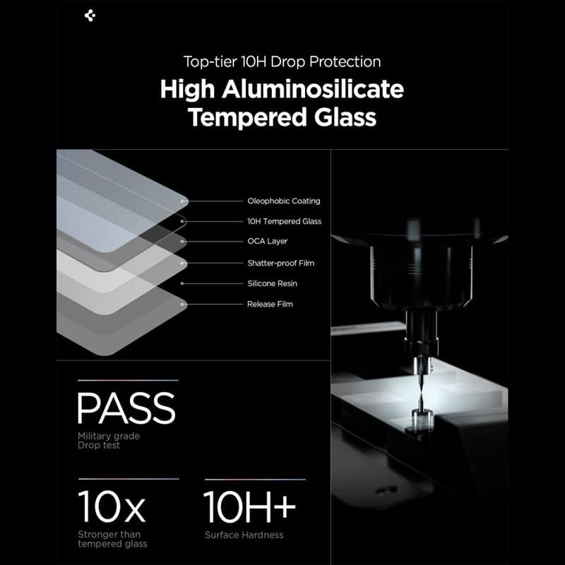 Spigen Glas.tR EZ Fit Pro AC HD Privacy - Vetro temperato per la privacy per Samsung Galaxy S26 - 9