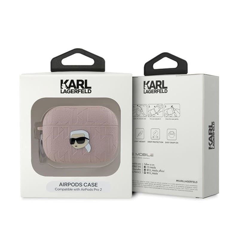 Karl Lagerfeld Monogram Karl Head - AirPods Pro 2 Case (pink) - 4