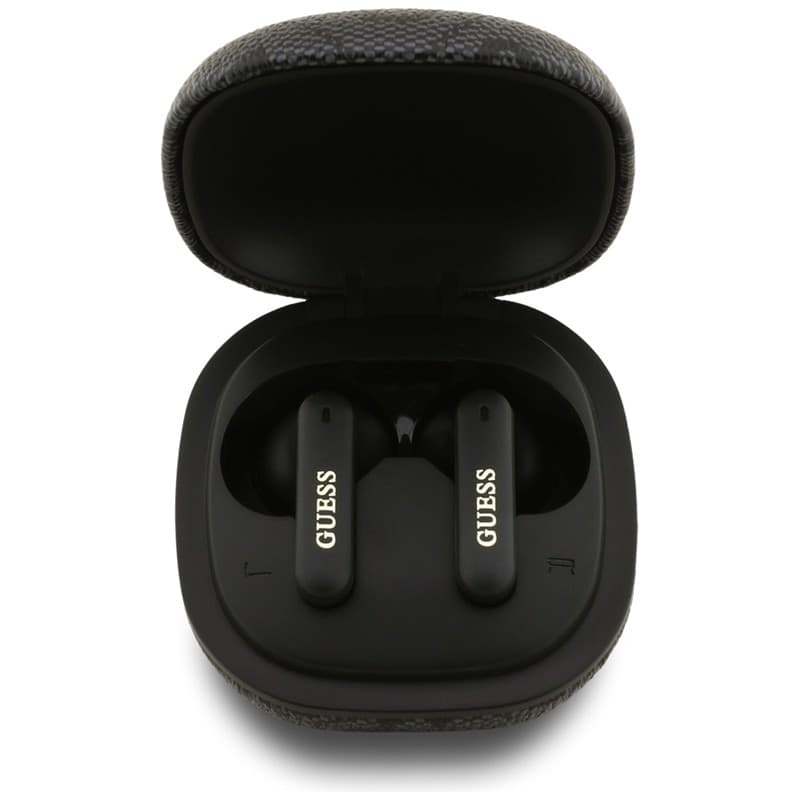 Guess 4G Classic Metal Logo - Bluetooth TWS ENC sluchátka + nabíjecí pouzdro (Èerná) - 3
