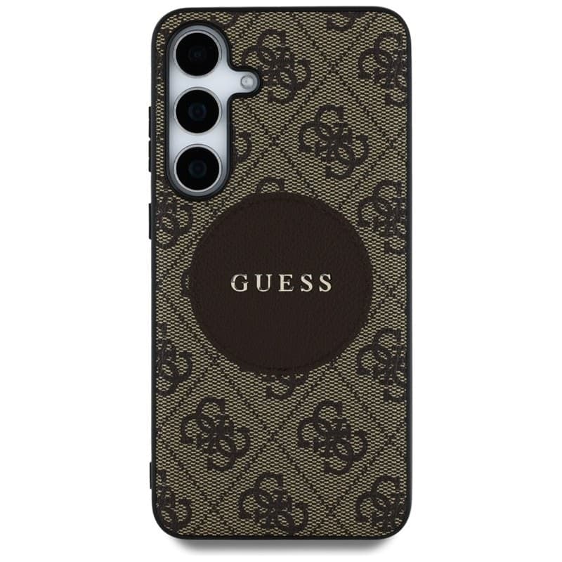 Guess 4G Round Patch Classic Logo MagSafe - Case for Samsung Galaxy S25+ (brown) - 3