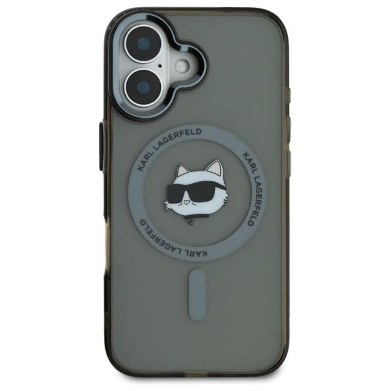 Karl Lagerfeld IML Metal Choupette Head MagSafe - Case for iPhone 16 Plus (black) - 3