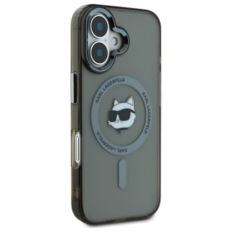 Karl Lagerfeld IML Metal Choupette Head MagSafe - Case for iPhone 16 Plus (black) - 4