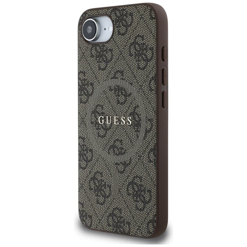 Guess 4G Ring Classic Logo MagSafe - Case for iPhone 16e (brown) - 2