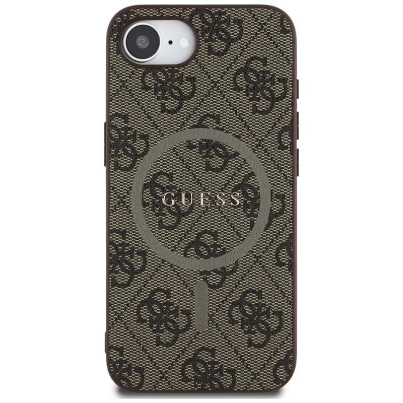 Guess 4G Ring Classic Logo MagSafe - Case for iPhone 16e (brown) - 3
