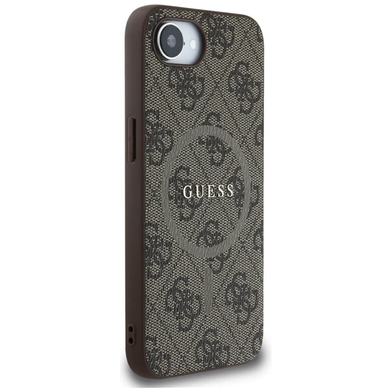 Guess 4G Ring Classic Logo MagSafe - Case for iPhone 16e (brown) - 4