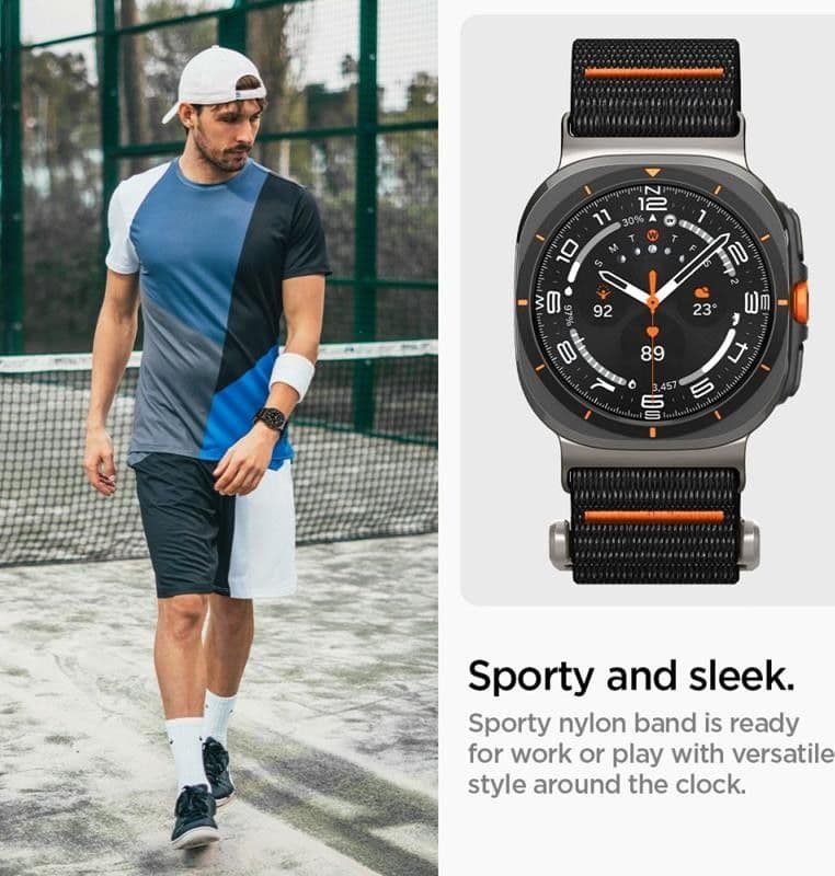 Spigen DuraPro Flex - Strap for Samsung Galaxy Watch Ultra 47 mm (2025/2024) (Black) - 10